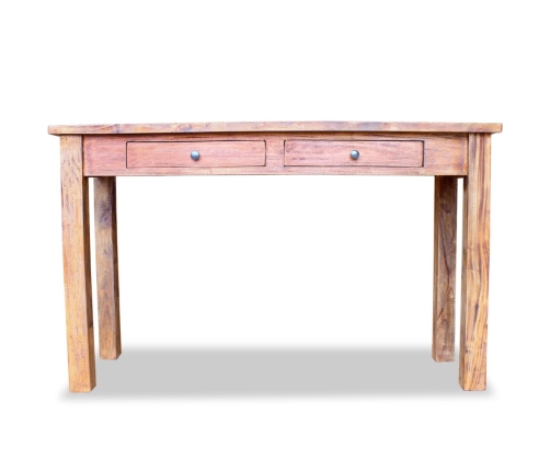 Mesa consola de madera maciza de caoba 123x42x75 cm