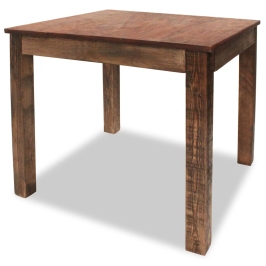 Mesa de comedor de madera reciclada mixta 82x80x76 cm