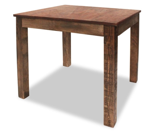 Mesa de comedor de madera reciclada mixta 82x80x76 cm