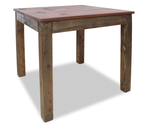 Mesa de comedor de madera reciclada mixta 82x80x76 cm