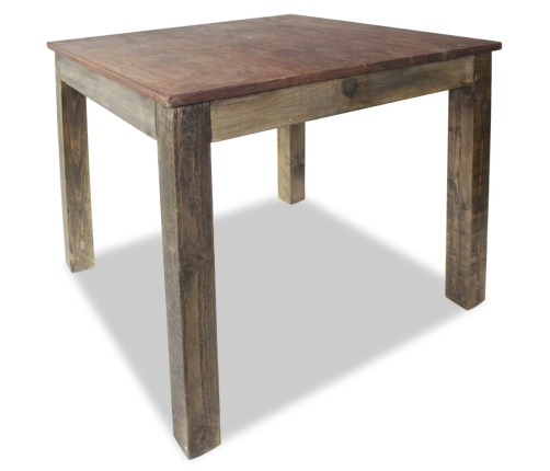 Mesa de comedor de madera reciclada mixta 82x80x76 cm