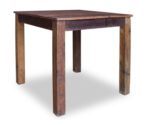 Mesa de comedor de madera reciclada mixta 82x80x76 cm