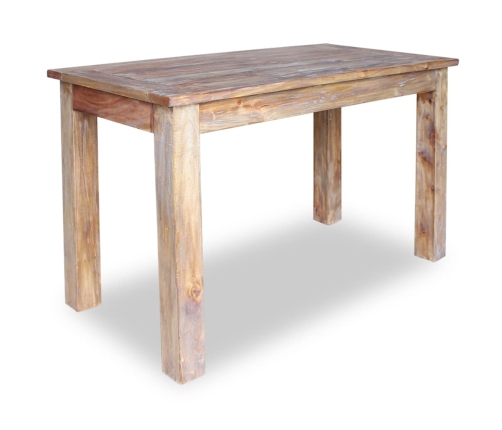 vidaXL Mesa de comedor de madera maciza reciclada 120x60x77 cm