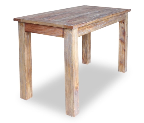 Mesa de comedor de madera maciza reciclada 120x60x77 cm