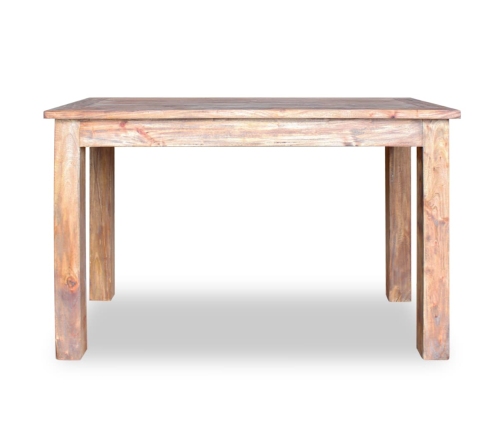 vidaXL Mesa de comedor de madera maciza reciclada 120x60x77 cm