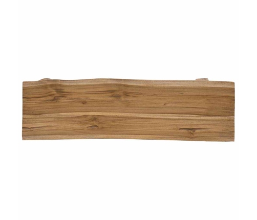 Banco de madera reciclada mixta y teca maciza 100x28x43 cm