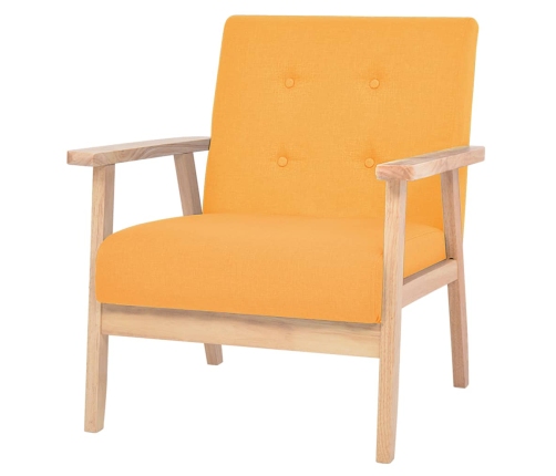 Sillón de tela amarillo