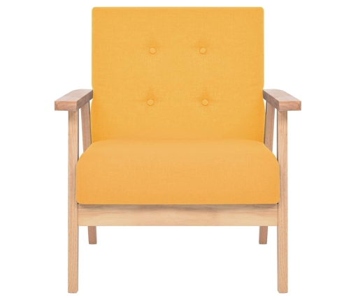 Sillón de tela amarillo