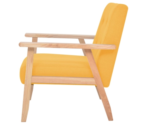 Sillón de tela amarillo