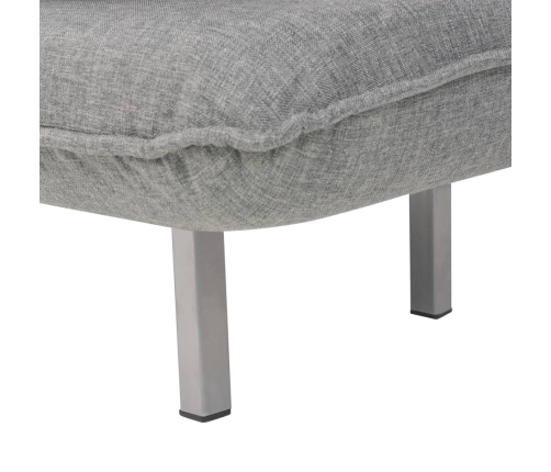 Silla giratoria y sofá cama tela gris claro