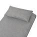 Silla giratoria y sofá cama tela gris claro