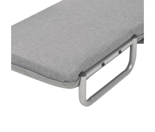 Silla giratoria y sofá cama tela gris claro