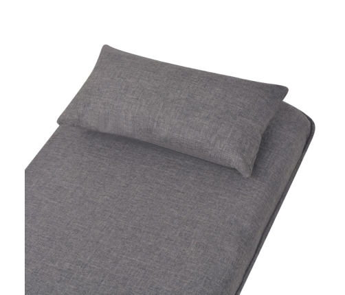 Silla giratoria y sofá cama tela gris oscuro