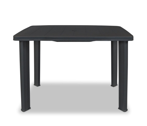 Mesa de jardín plástico gris antracita 101x68x72 cm