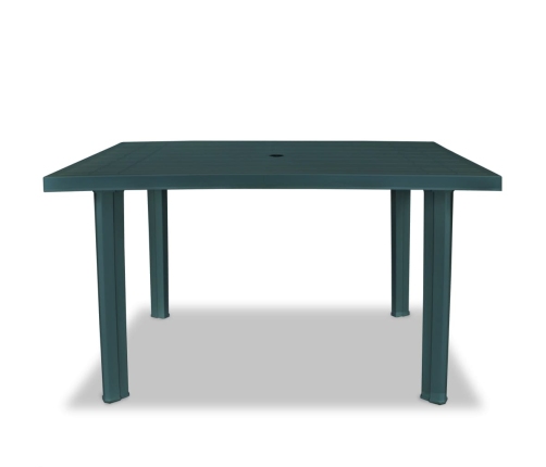 Mesa de jardín 126x76x72 cm plástico verde