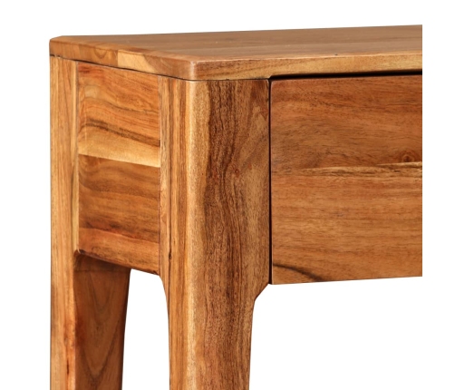 Mesa consola de madera maciza 118x30x80 cm