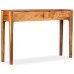 Mesa consola de madera maciza 118x30x80 cm