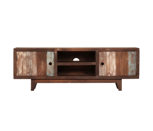 Mueble para TV de madera maciza de acacia vintage 118x30x40 cm