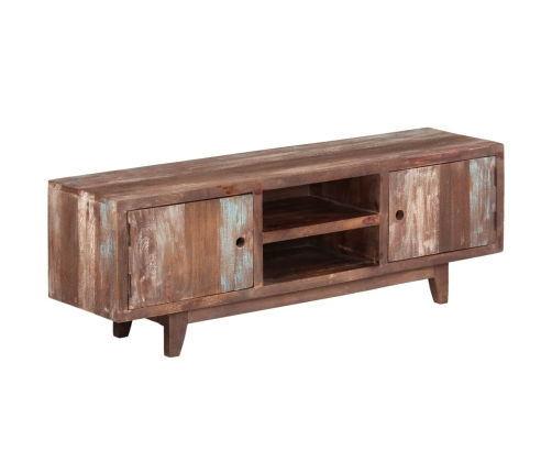 Mueble para TV de madera maciza de acacia vintage 118x30x40 cm