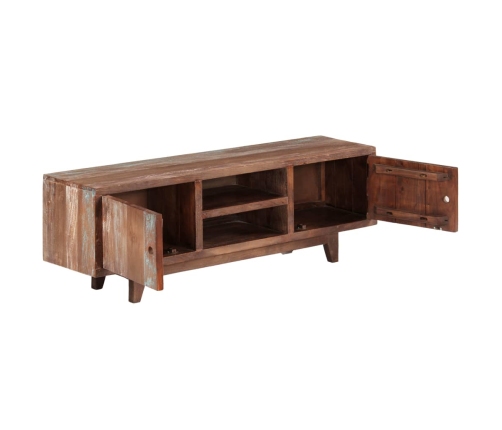 Mueble para TV de madera maciza de acacia vintage 118x30x40 cm