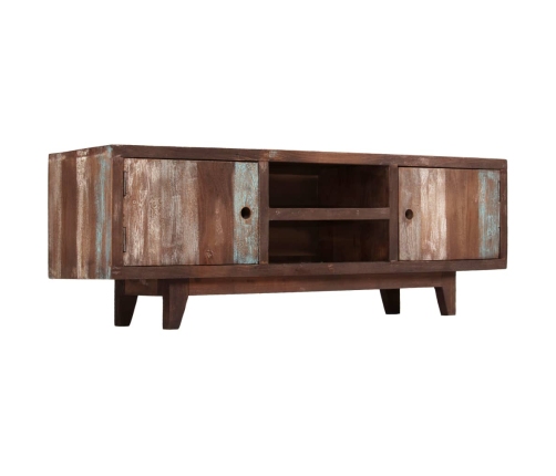 Mueble para TV de madera maciza de acacia vintage 118x30x40 cm