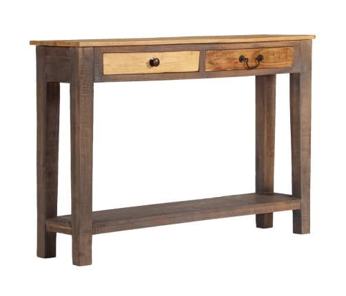 Mesa consola de madera maciza vintage 118x30x80 cm