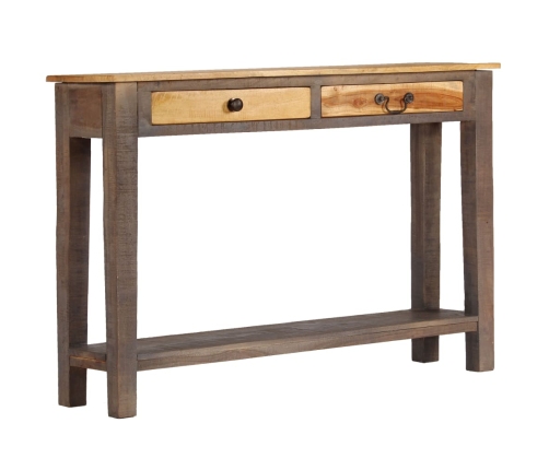 Mesa consola de madera maciza vintage 118x30x80 cm