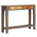 Mesa consola de madera maciza vintage 118x30x80 cm