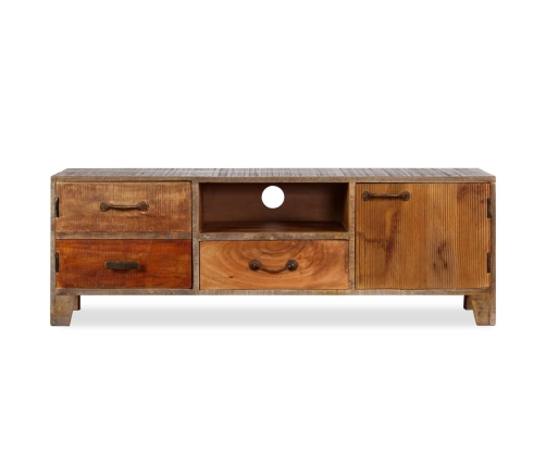 Mueble para TV de madera maciza vintage 118x30x40 cm