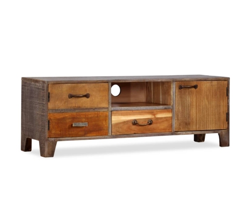 Mueble para TV de madera maciza vintage 118x30x40 cm