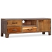 Mueble para TV de madera maciza vintage 118x30x40 cm