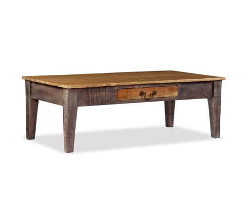 Mesa de centro de madera maciza vintage 118x60x40 cm