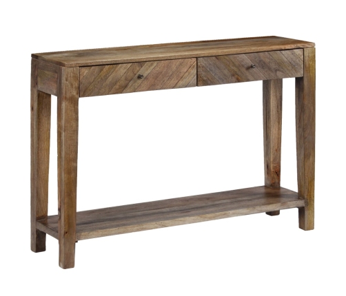 Mesa consola de madera maciza de mango 118x30x80 cm