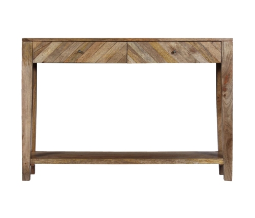 Mesa consola de madera maciza de mango 118x30x80 cm