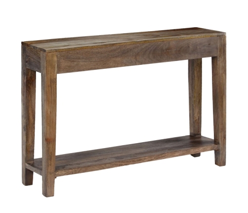 Mesa consola de madera maciza de mango 118x30x80 cm