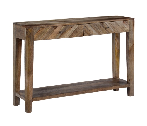 Mesa consola de madera maciza de mango 118x30x80 cm