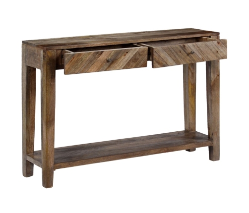 Mesa consola de madera maciza de mango 118x30x80 cm