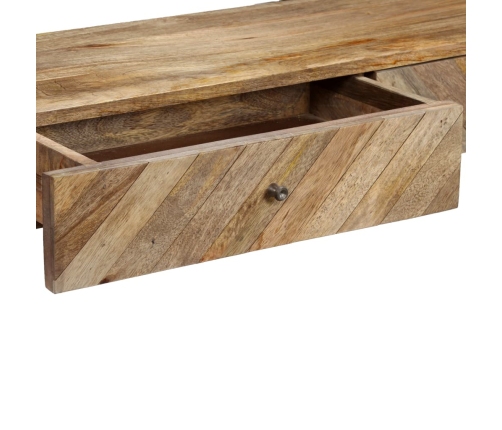 Mesa consola de madera maciza de mango 118x30x80 cm