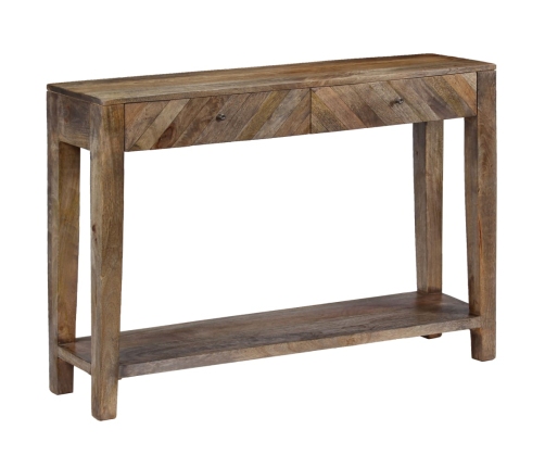 Mesa consola de madera maciza de mango 118x30x80 cm