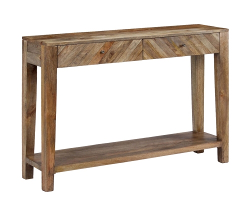 Mesa consola de madera maciza de mango 118x30x80 cm