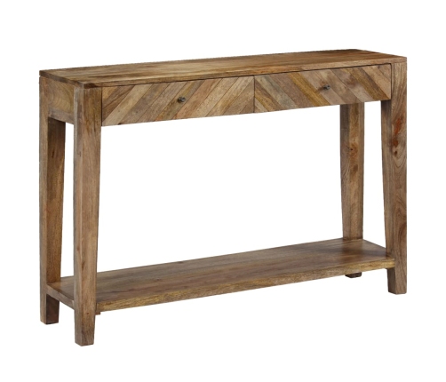 Mesa consola de madera maciza de mango 118x30x80 cm