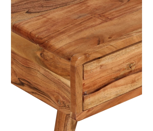 Mesa de centro con cajón tallado madera maciza 100x50x40 cm