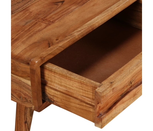 Mesa de centro con cajón tallado madera maciza 100x50x40 cm