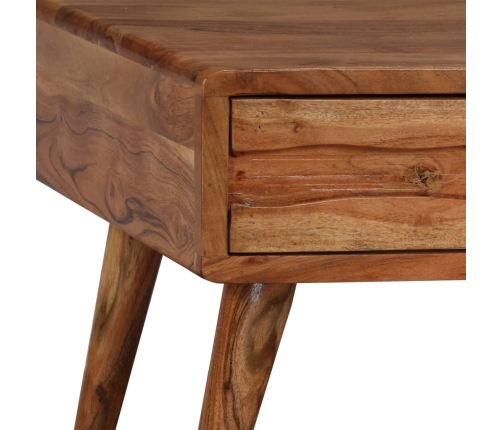 Mesa de centro con cajón tallado madera maciza 100x50x40 cm