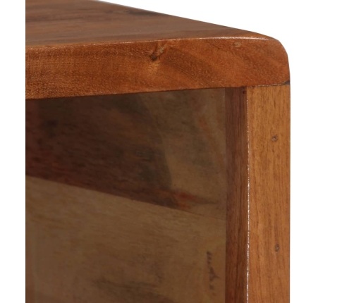 Mesa de centro con cajón tallado madera maciza 100x50x40 cm