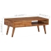 Mesa de centro con cajón tallado madera maciza 100x50x40 cm