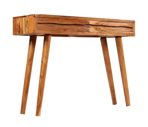 Mesa consola cajones tallados madera maciza acacia 118x30x80cm