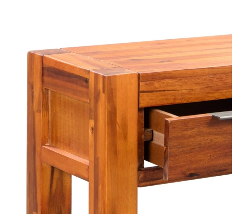 Mesa consola de madera maciza de acacia 86x30x75 cm