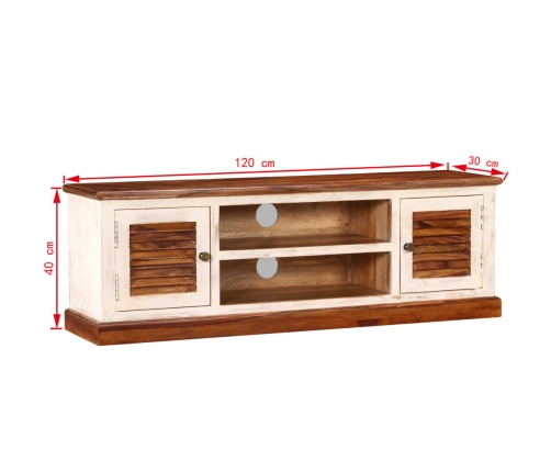 Mueble para TV madera maciza de sheesham mango 120x30x40 cm