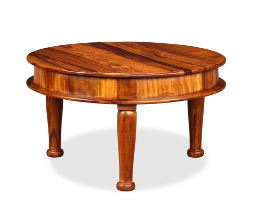 Mesa de centro de madera maciza de sheesham 70x70x40 cm